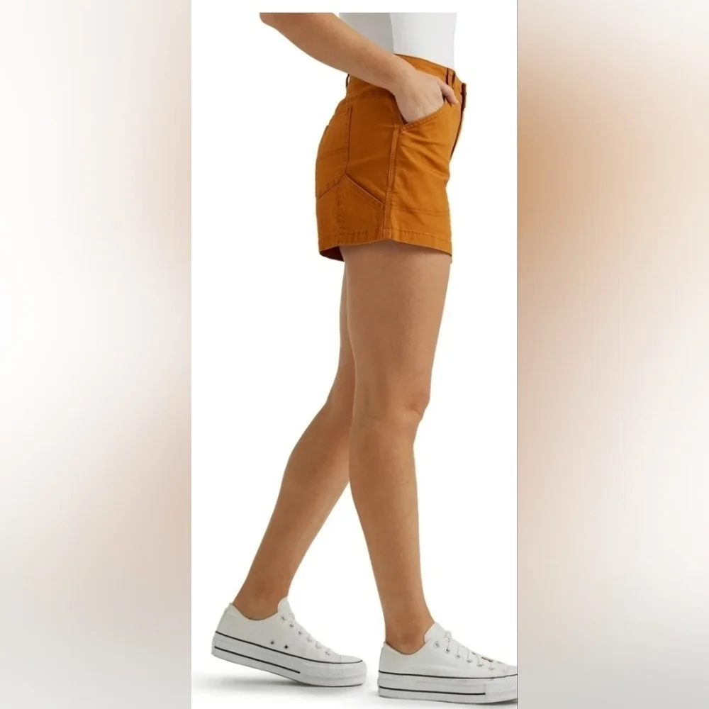 Women's Lee Legendary Carpenter‎ Shorts with Hammer Loop, Caramel, Size 18, NWT